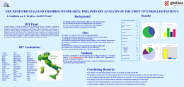 Presentazione di PowerPoint - Registro Italiano Trombocitemie