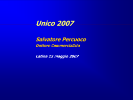 Unico 2007 - Ordine dei Dottori Commercialisti e degli Esperti