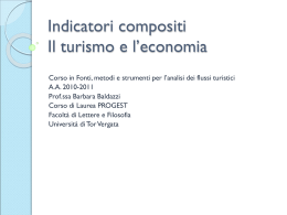 Fonti, metodi e strumenti per l`analisi dei flussi turistici