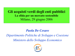 Paola De Cesare - Citt&agrave; metropolitana di Milano