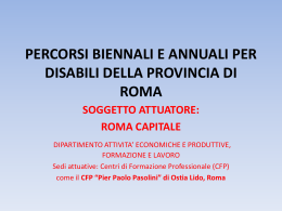 percorsi biennali e annuali per disabili della provincia di roma