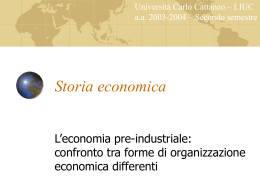 Storia economica - My LIUC - Università Carlo Cattaneo