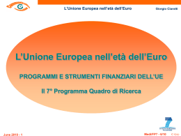 Dott. Giorgio Clarotti 1 - Erasmus Thematic Network I Mediterranei
