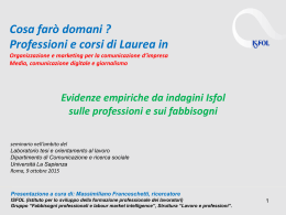 Lezione Franceschetti ISFOL 1^ Parte