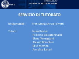 Presentazione tutori (new) - Università degli Studi di Ferrara
