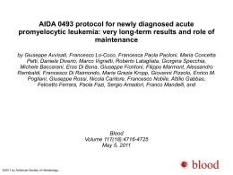 AIDA 0493 protocol for newly diagnosed acute promyelocytic leukemia