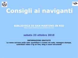 stampa informazioni - Biblioteche della Provincia di Reggio Emilia