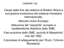 lezione sul sistema monetario europeo