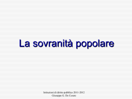 Sovranit&agrave; popolare - diritto e comunicazione mat