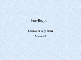 Interlingua e correzione degli errori