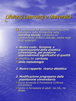 Lifelong Learning e Università