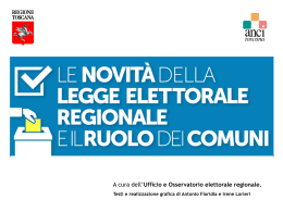 NOVITA` legge elettorale_ Regione Toscana