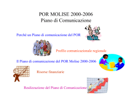 Presentazione del Piano di comunicazione