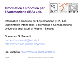 Autonomous robots - DISCo - Università degli Studi di Milano