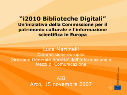 i2010 Biblioteche Digitali