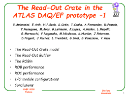 The Read-Out Crate in ATLAS