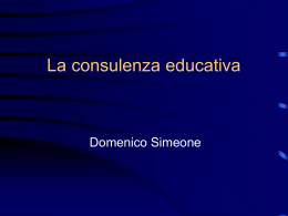 La consulenza educativa