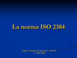 La norma ISO 2384 - alfabetico dei docenti 2009