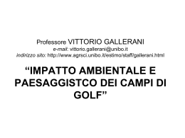 impatto ambientale e paesaggistco dei campi di golf