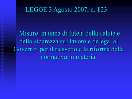 DECRETO LEGISLATIVO 257/2006 - Dipartimento di Prevenzione