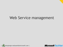 Web Service management