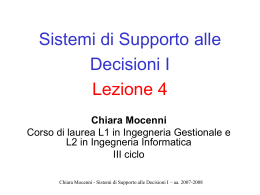 Lezione 5 - Dipartimento di Ingegneria dell`informazione e scienze