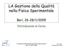 Introduzione al Corso