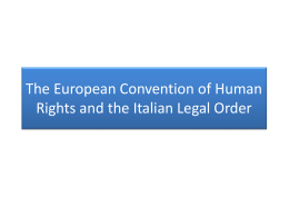 L`adattamento dell`ordinamento italiano al diritto internazionale e