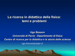 La ricerca in didattica della fisica: temi e problemi