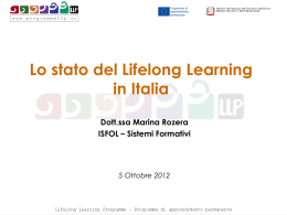 Apprendimento permanente in Italia - Adult Learning