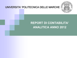 Report 2012 - Università Politecnica delle Marche