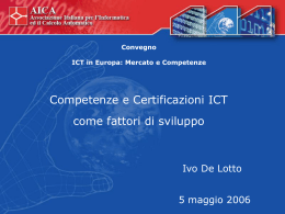 Competenze e Certificazioni ICT come fattori di sviluppo