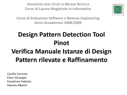Design Pattern Detection Tool Pinot Verifica