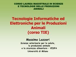 Tecnologie Informatiche ed Elettroniche per le Produzioni Animali