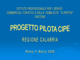 Progetto CIPE Calabria