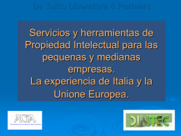 Servicios y herramientas de Propiedad Intelectual para las
