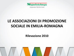 RapportorilevazioneAPS2010 - Regione Emilia