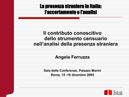 La presenza straniera in Italia