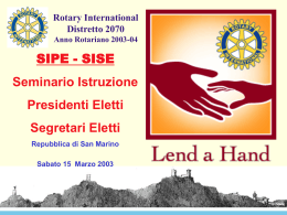 Nessun titolo diapositiva - Rotary International