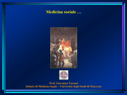 Medicina sociale - Università degli Studi di Macerata