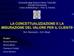 Università degli Studi di Urbino “Carlo Bo” Facoltà di Economia