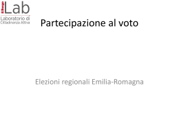Partecipazione al voto regionale Emilia Romagna