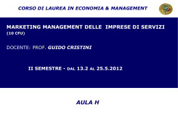 Luned&igrave; 13.2 (14-16) - Dipartimento di Economia