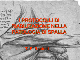 Patologia della cuffia dei rotatori di spalla: la fase della Riabilitazione