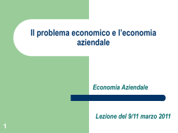 economiamodulo1 1 Il Problema economico