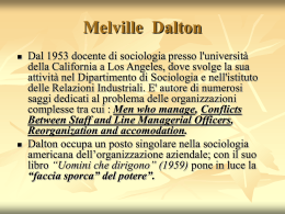 Melville Dalton - Università di Cagliari
