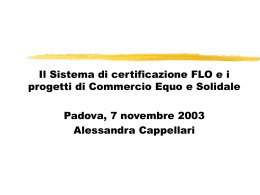 Certificazione nel Commercio Equo e Solidale