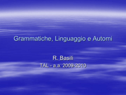 Grammatiche, Automi e Linguaggi