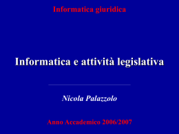Informatica e attività legislativa