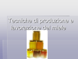 miele - Corso di laurea in tecniche della prevenzione nell`ambiente
